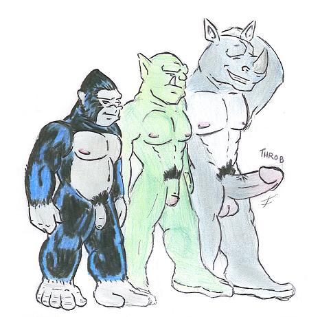 Rule 34 – 2007 anthro ape barefoot black body black fur bruno rhynox countershading erection feet flaccid fur genitals glans gor (tomcat) gorilla graphite (artwork) green body green skin grey body grey skin group haplorhine humanoid humanoid genitalia humanoid penis low res male mammal nipples noblekitty1 (artist) nude orc pencil (artwork) penis pink balls pink glans pink nipples prehensile feet primate rhinoceros sound effects toes traditional media (artwork) trassk trio | 9024159