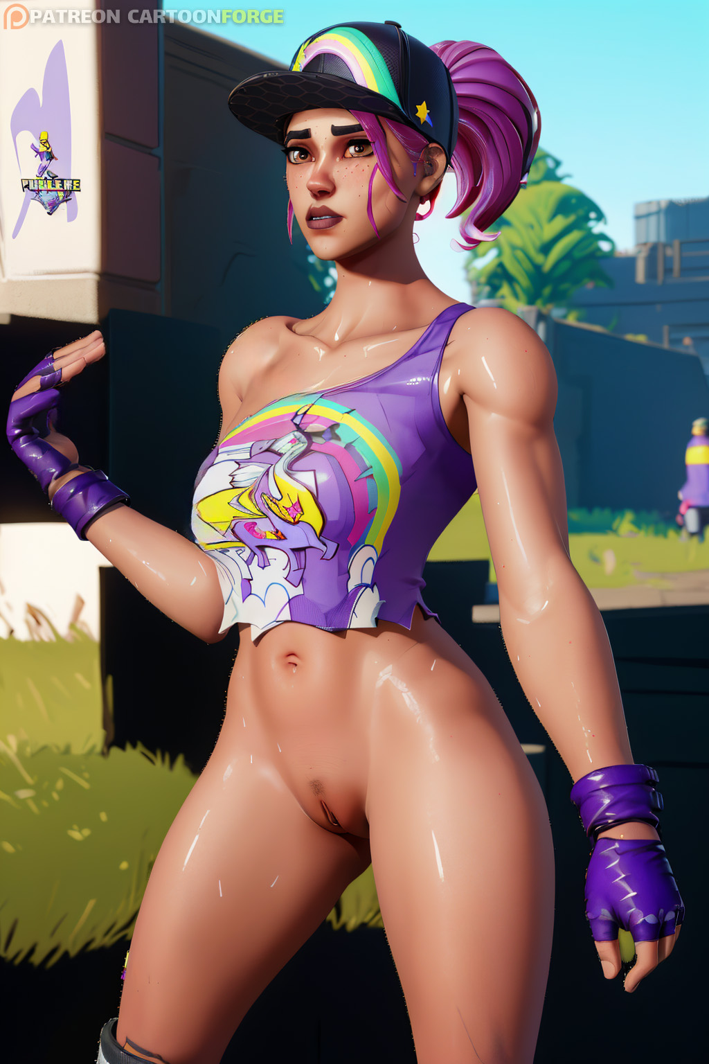 Rule 34 - Ai Generated Beach Bomber Brite Bomber Cartoony Cute Fanart  Fanart From Twitter Fortnite Fortnite: Battle Royale Gloves Hat Looking At  Viewer Naked Naked Female Nude Nude Female Outside Public