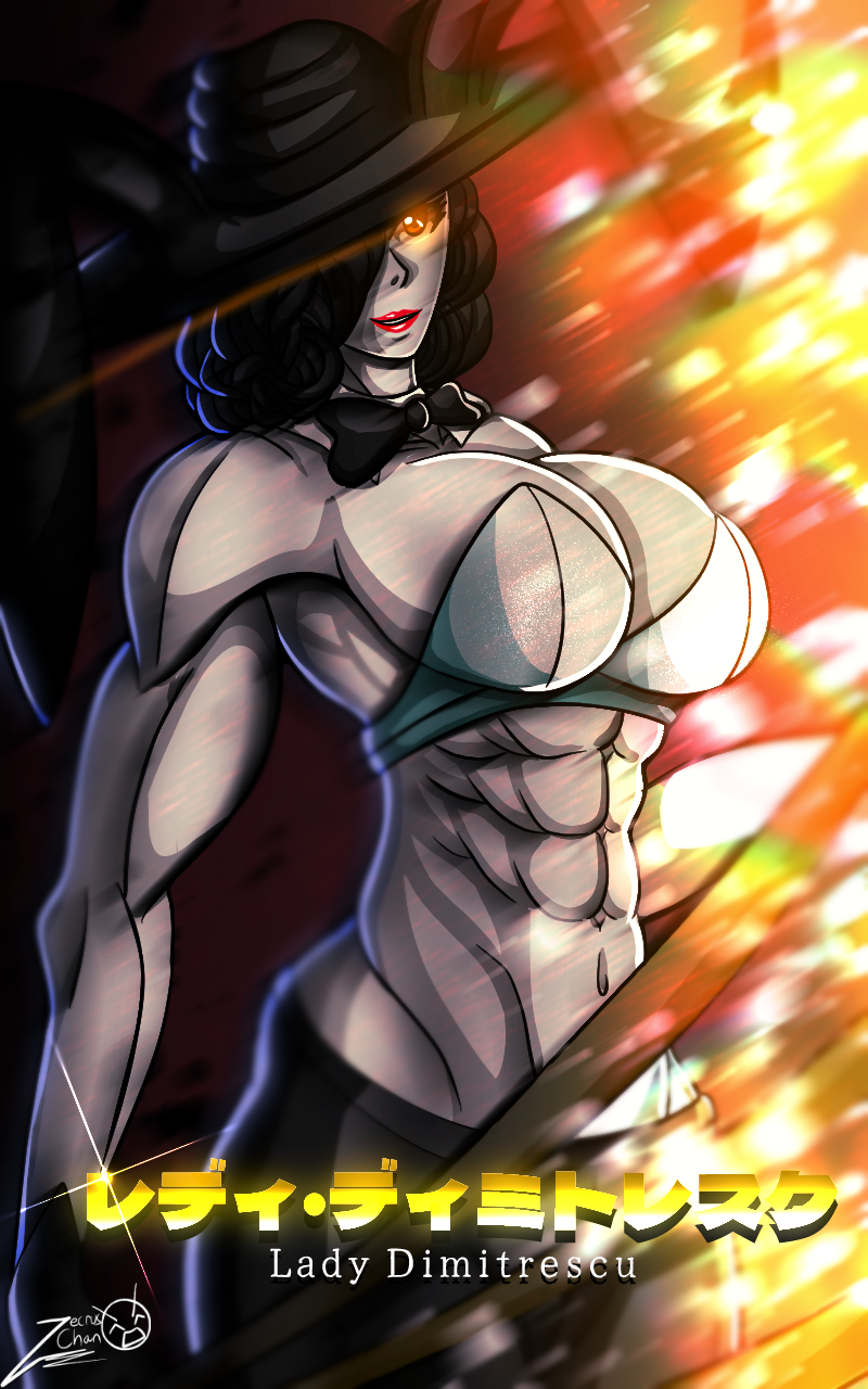 Rule 34 - Abs Alcina Dimitrescu Biceps Black Hair Breasts Cleavage Female  Hair Hair Over One Eye Huge Breasts Large Breasts Long Hair Muscular Arms  Resident Evil Resident Evil 8: Village Tall