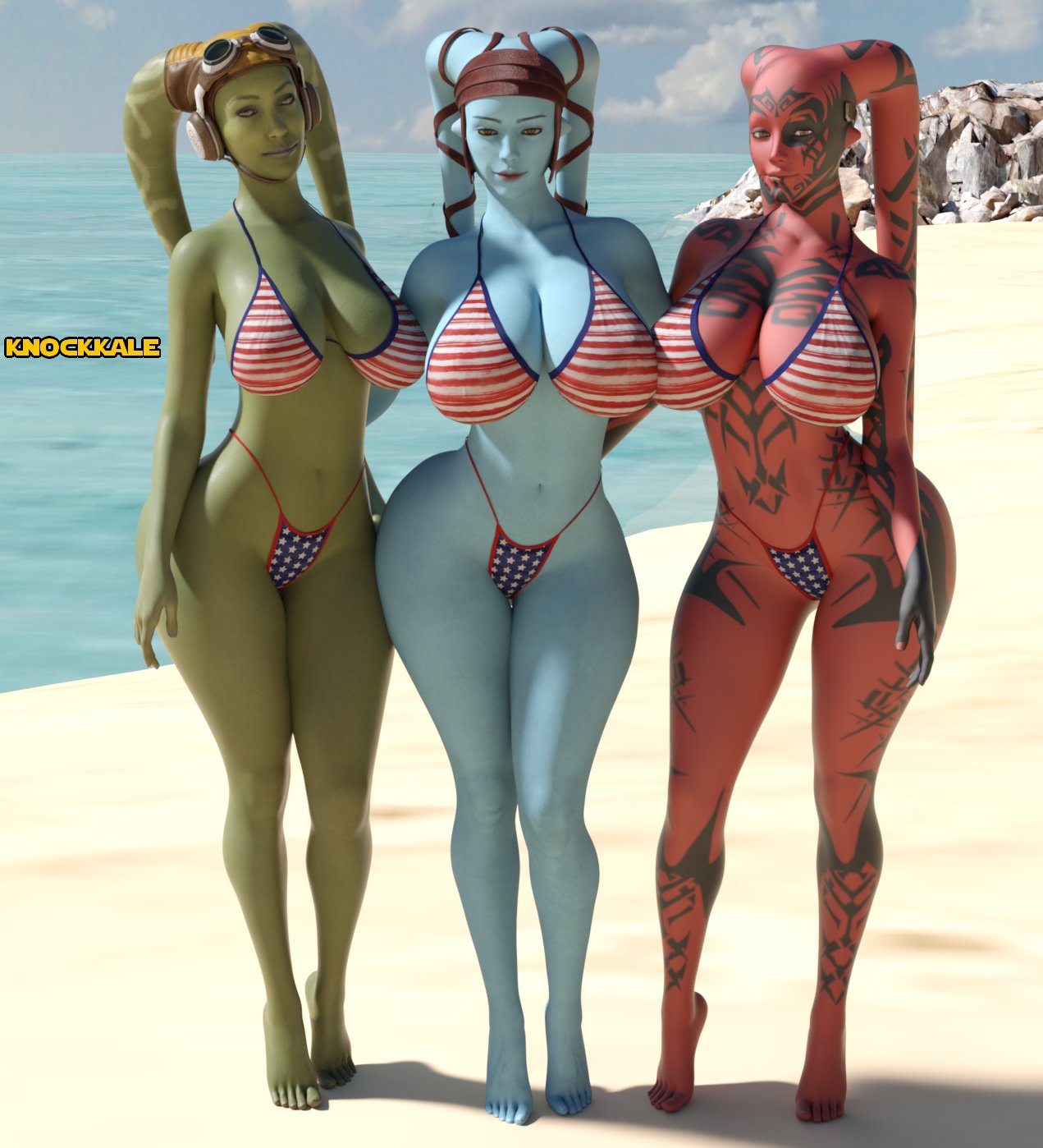 Rule Aayla Secura Alien Alien Girl Alien Humanoid Blue Body Darth Talon Green Skin Hera