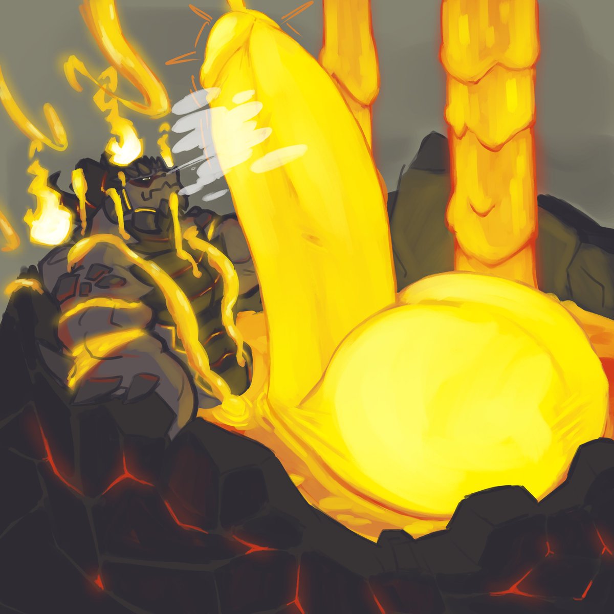 Rule 34 – ambiguous prey boss monster cock vore digestion dragon flexing butt lava male only original character volcano vore zephyrchill | 9048887