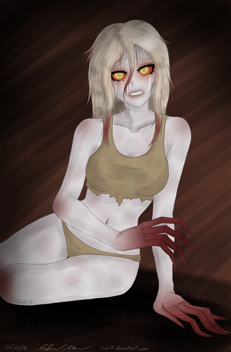 Rule 34 - 1girl 1girls Belly Button Blonde Hair Blood Claws Crying Grey  Skin Left 4 Dead Midriff Panties Sharp Teeth The Witch Valve Witch (left 4  Dead) Yellow Eyes | 8918451