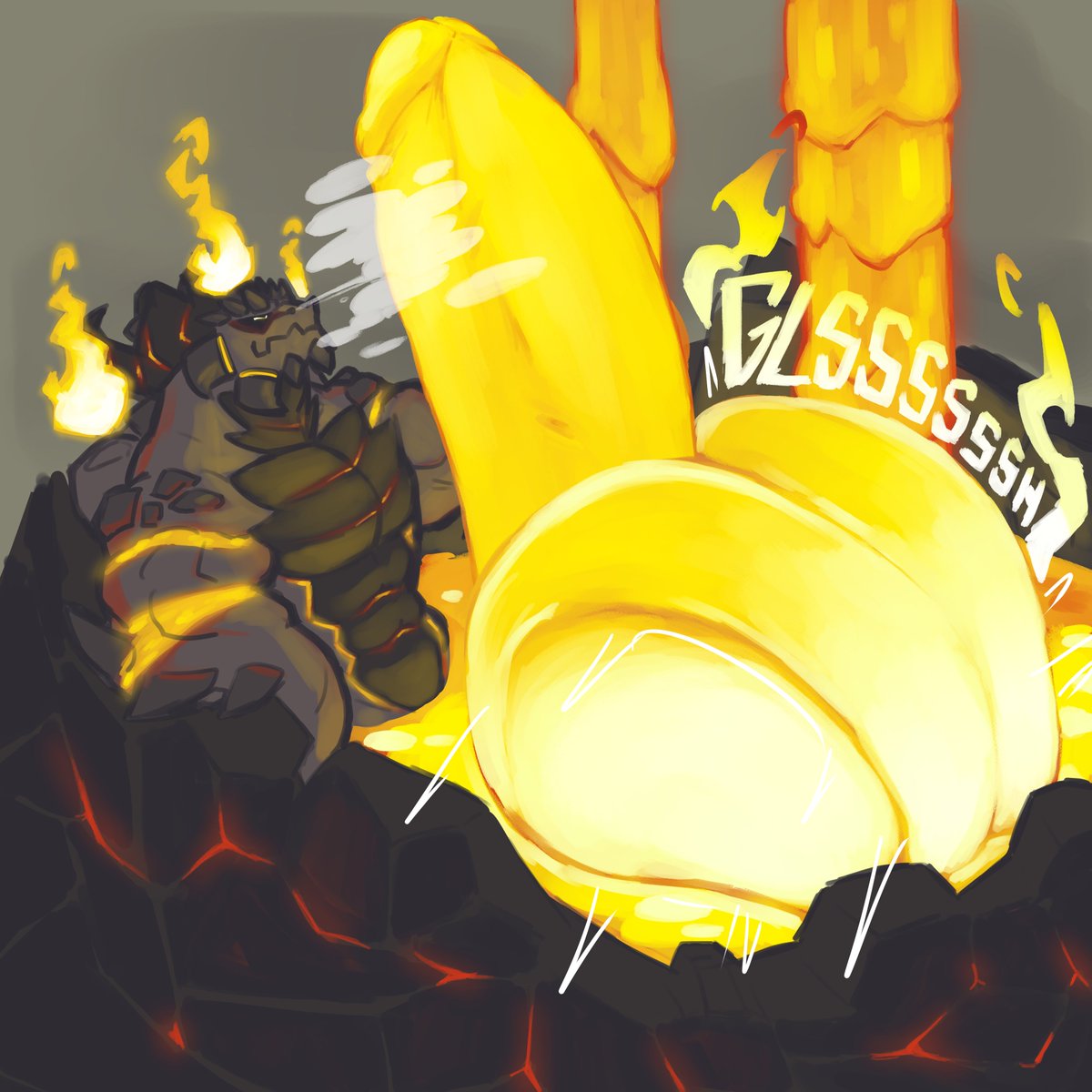 Rule 34 – ambiguous prey boss monster cock vore digestion dragon flexing lava male only original character volcano vore zephyrchill | 9048884