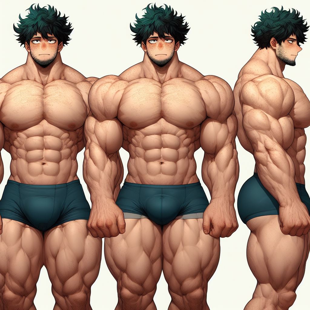 Rule 34 - Ai Generated Big Muscles Concept Art Crotch Bulge Hyper Muscles  Izuku Midoriya Male Only My Hero Academia Shorts Tired Eyes | 9066854