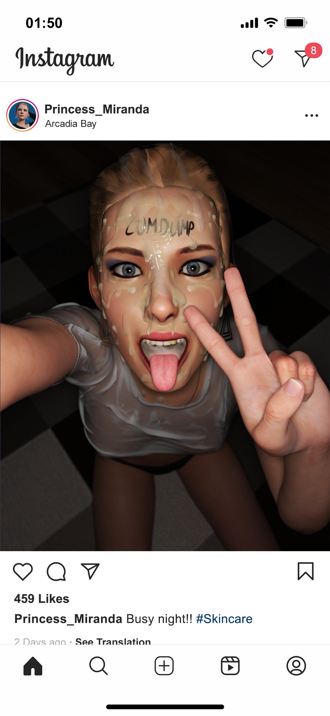 Rule 34 – 1girl 1girls auburn hair badongdeveloper black panties blue eyes cum cum on face cumdump dana ward drenched female female only instagram life is strange peace sign photo selfie tongue tongue out wet shirt writing writing on face | 9061164