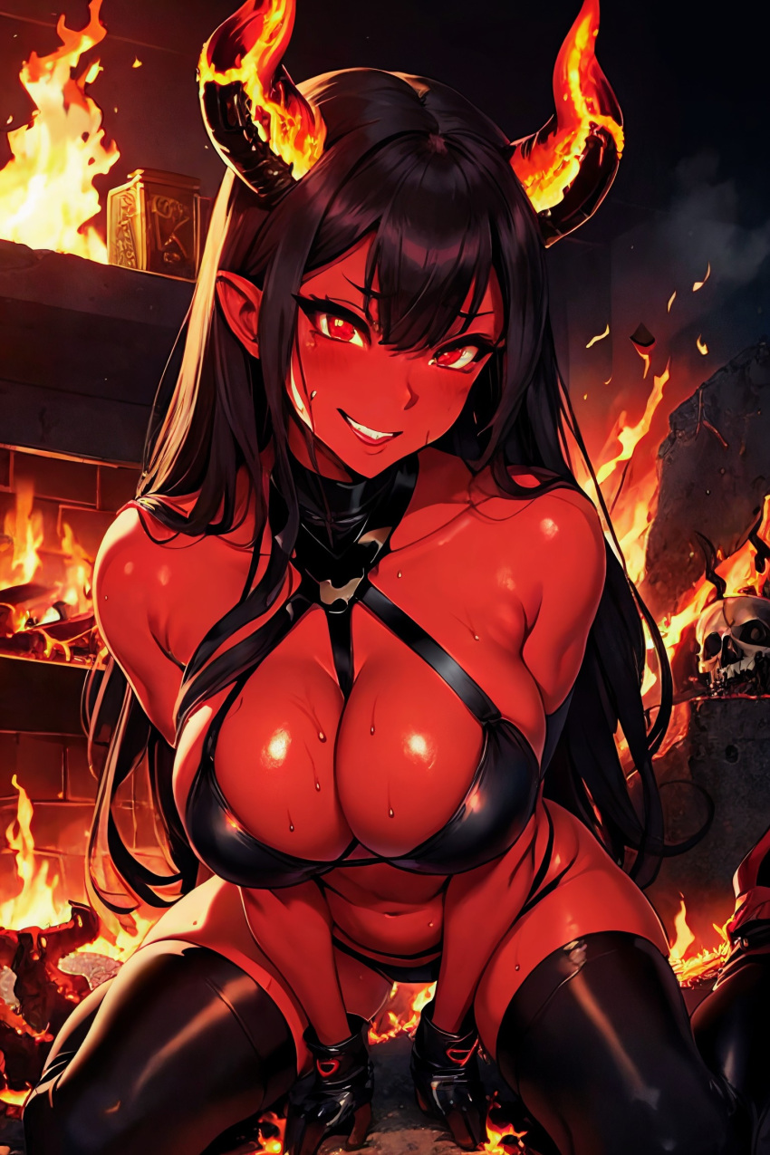 850px x 1275px - Rule 34 - Demon Demon Girl Demon Horns Devil Fire Hell Horns Red Skin |  8974146