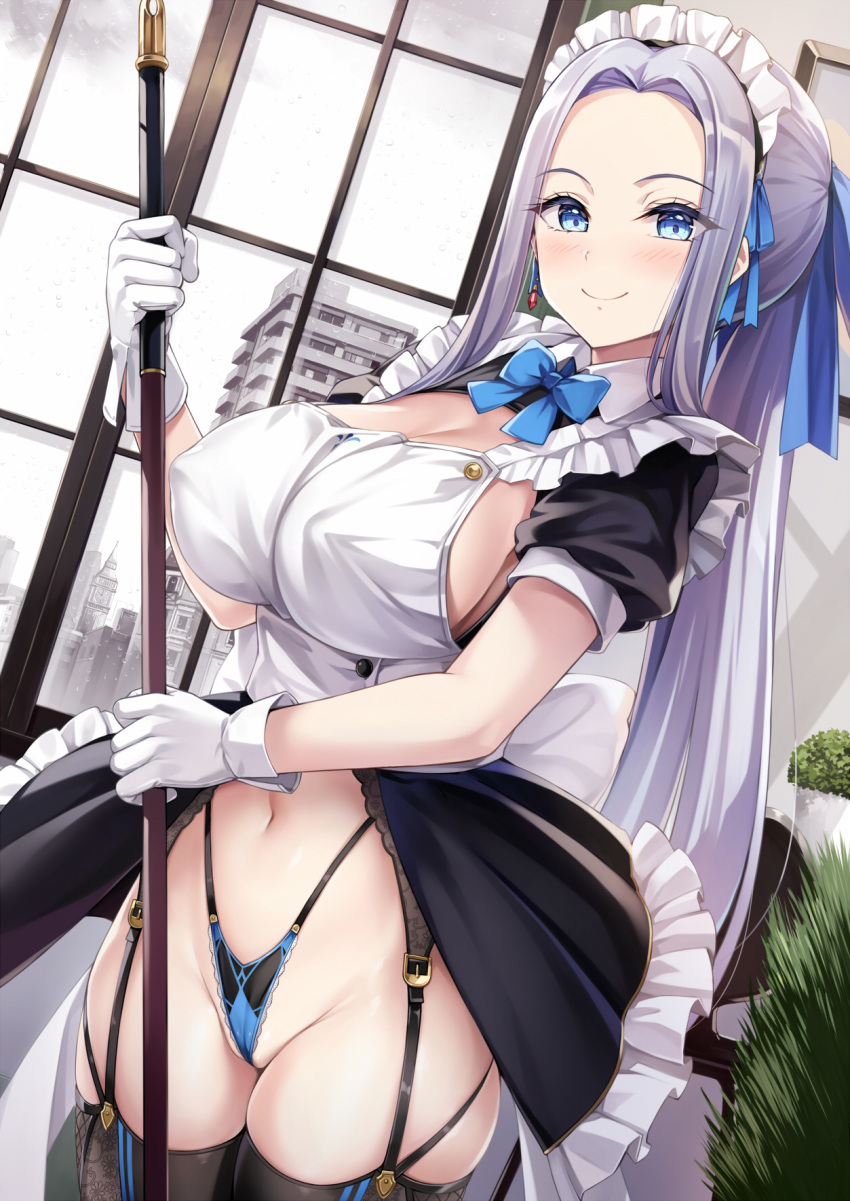 Rule 34 – 1girls 2023 apron blue eyes blue panties blush bow bowtie breasts broom cleavage clothing earrings erect nipples erect nipples under clothes female female only frilled skirt frills garter belt gloves highleg highleg panties holding broom indoors jewelry large breasts long hair looking at viewer maid maid headdress maid uniform navel no bra original panties plant potted plant revealing clothes showgirl skirt sideboob silver hair skindentation skirt smile solo standing thick thighs thighhighs thighs thong underwear uniform very long hair white gloves window yokaze japan | 8983178