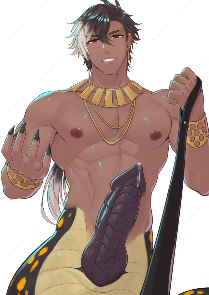 Rule 34 – apode areola bodily fluids draconcopode erection eyebrows first person view genital fluids genitals hair hi res lamia leash leashed pov legless male male only muscular muscular male naga nipples pecs penis precum reptile scalie serpentine snake solo split form toumator18 vein veiny penis | 8950944