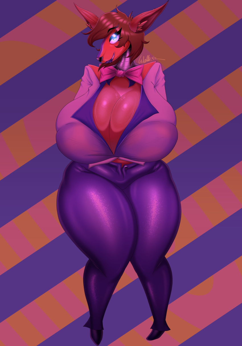 Rule 34 – 1girls animatronic anthro anthro only blue eyes bowtie female female only five nights at freddy’s furry furry only huge breasts hyper hyper breasts looking at viewer original character purple lipstick red hair shiny breasts shiny skin smiling at viewer tagme thick thighs wollu | 9021317