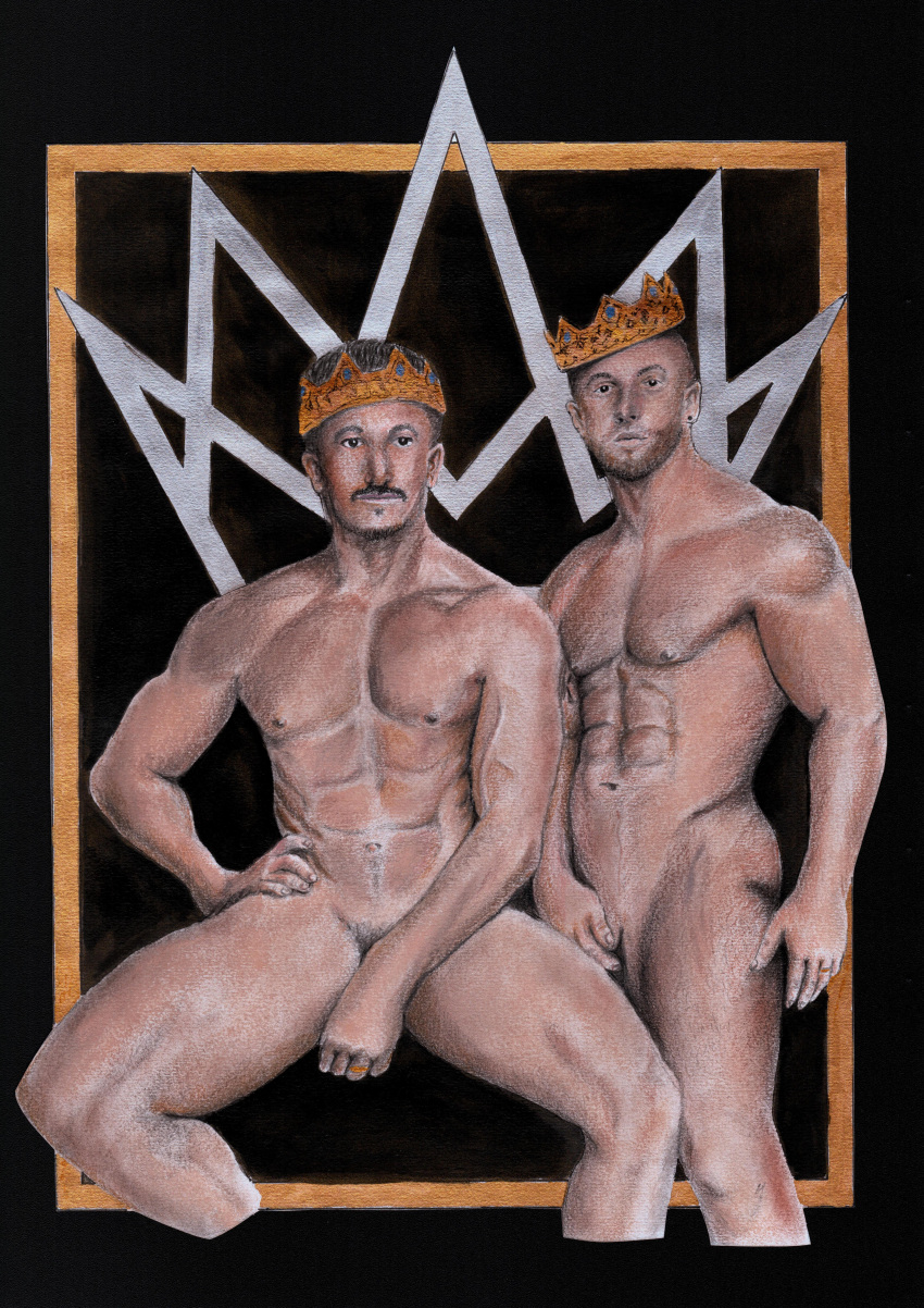 Rule 34 - Covered Crotch Drawing Gay Gay Art Gay Couple Gay Male Hand Drawn  Ink Art Makeup Makeup Art Male Only Mixed Media Muscles Muscular Male Naked  Male Onlyfans Model Sketch