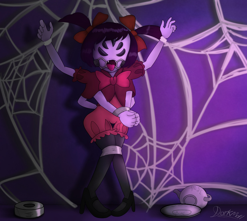 Rule 34 – 2d 2d (artwork) 2d artwork against wall angry angry expression arms tied bondage color darkman-zero muffet spider gag spider girl tagme undertale undertale (series) webs | 8334774