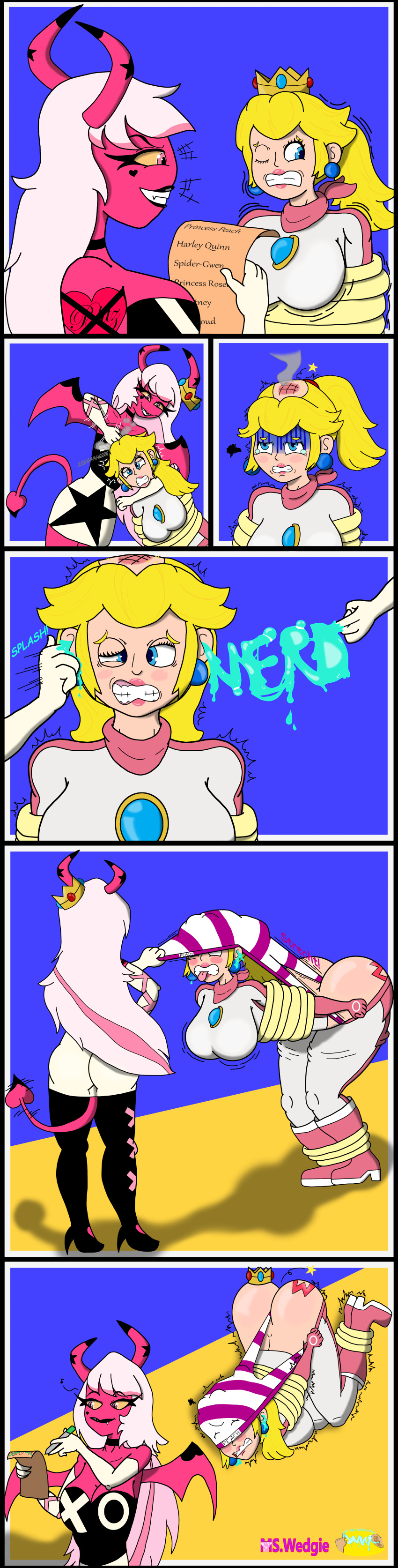 Rule 34 - Atomic Wedgie Bald Spot Blonde Hair Blue Eyes Bondage Comic Crown  Crown Removed Demon Girl Helluva Boss Horns Humiliated Humiliating  Humiliation Mario (series) Mario Kart Mswedgie123 Name On Underwear