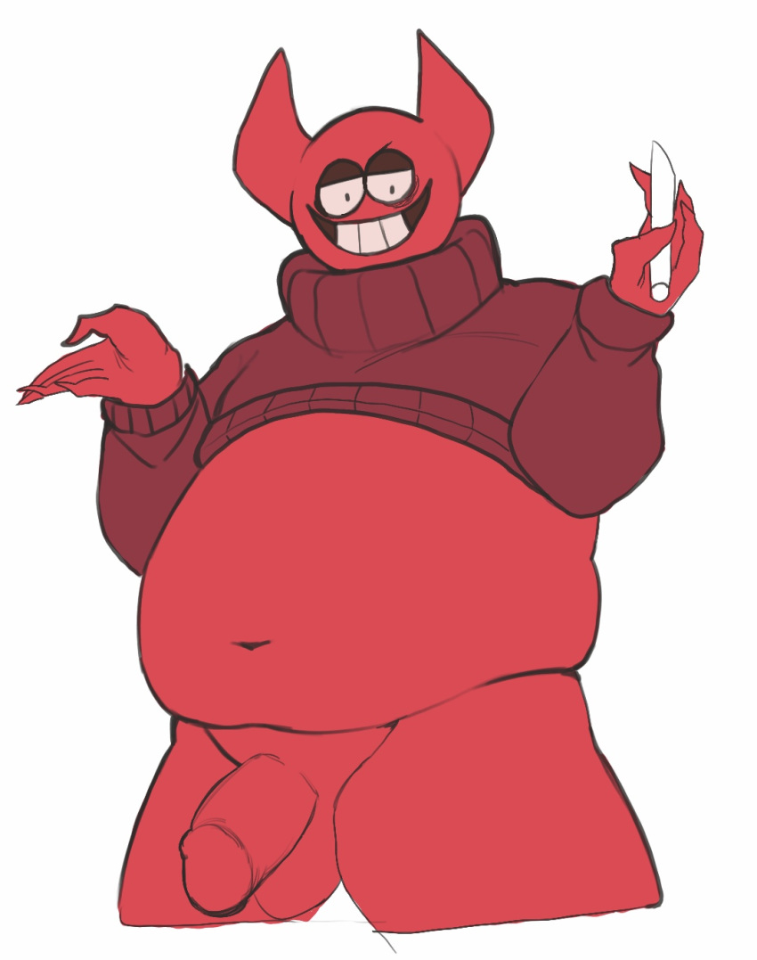 Rule 34 - 2 Horns 5 Fingers Artlamelt Balls Belly Bob Velseb Clothing Demon  Demon Humanoid Fingers Genitals Glans Hi Res Horn Humanoid Humanoid  Genitalia Humanoid Penis Male Not Furry Overweight Overweight