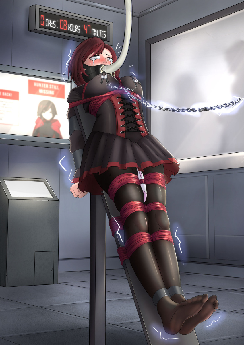 Electric Shock Torture Porn Anime - Rule 34 - Bondage Corset Crying Crying With Eyes Open Defeated Heroine Electric  Electric Shock Electricity Electro Feeding Cum Feeding Tube Fully Clothed  Futilefeeder Nipple Clamps Pokies Ring Gag Ruby Rose Rwby