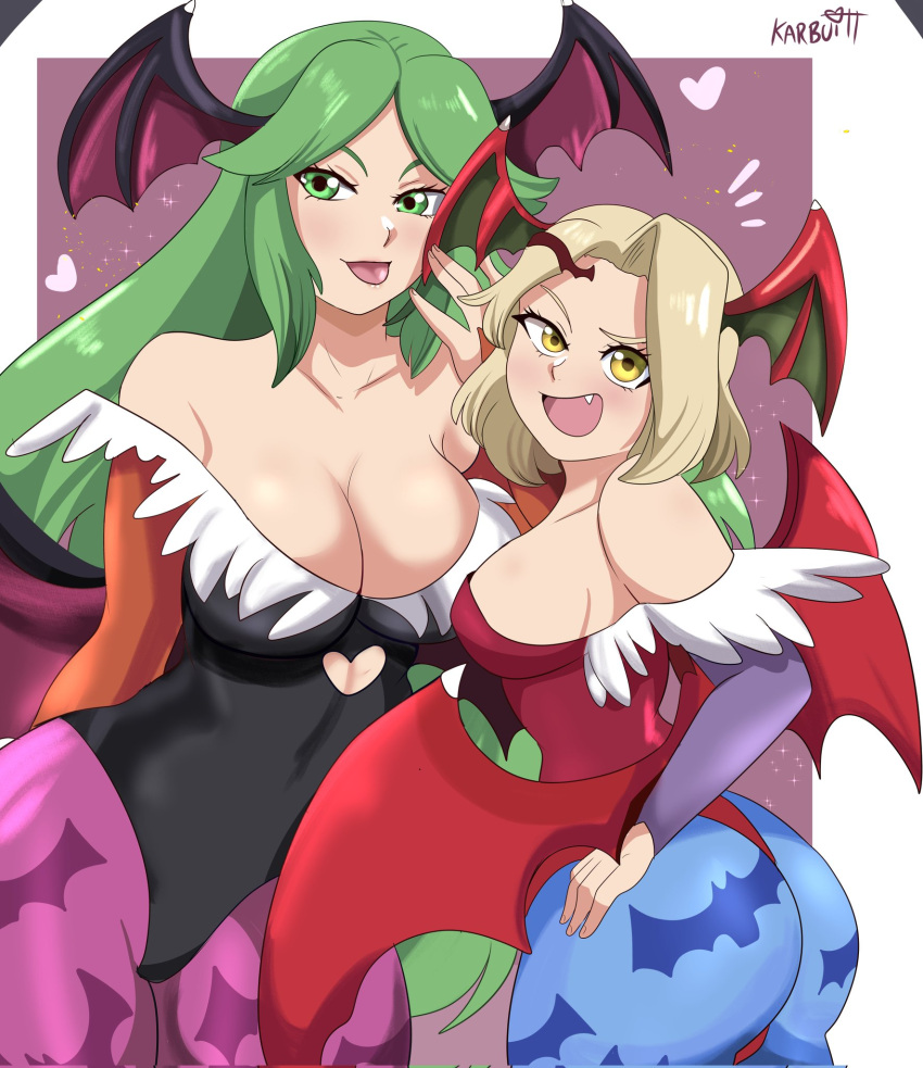 Rule 34 – 2girls ass bare shoulders blonde hair blush breasts bridal gauntlets cleavage cosplay from behind green eyes green hair head wings huge ass karbuitt kid icarus kid icarus uprising large breasts leotard lilith aensland lilith aensland (cosplay) long hair looking at viewer medium breasts medium hair morrigan aensland morrigan aensland (cosplay) multiple girls nintendo oerba yun fang open mouth palutena pantyhose sideboob smile thong thong leotard tongue tongue out vampire (game) viridi wings yellow eyes | 8927294