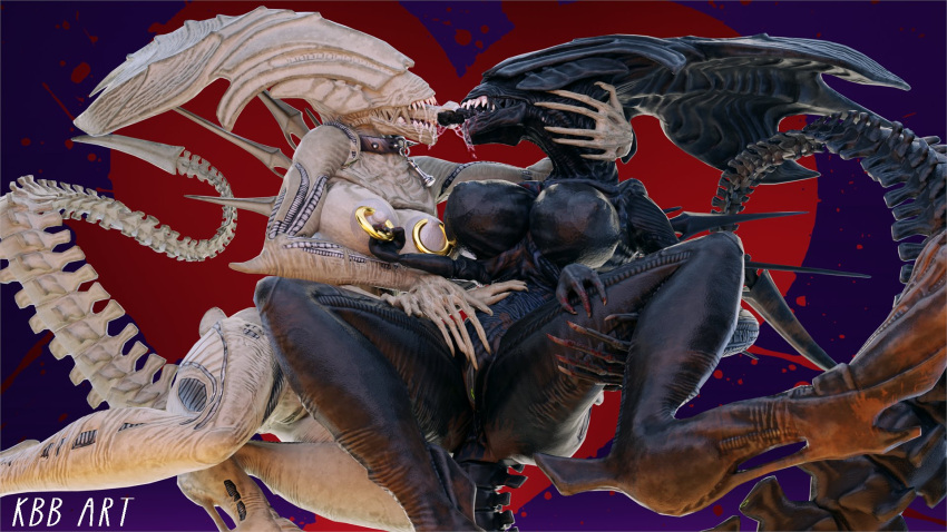 Rule 34 – alien alien (franchise) anthro big breasts black body black skin breasts female female/female female focus genitals hi res kingbigballs kissing nipple piercing nipples piercing pussy tail white body white skin xenomorph xenomorph queen | 8992738