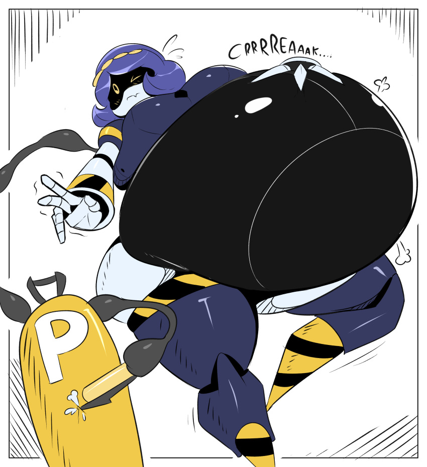 Rule 34 - Air Inflation Airtank Belly Focus Belly Inflation Breast Inflation  Butt Inflation Floating Grey Hair Inflation Murder Drones Robot Girl Tail V  (murder Drones) Veryfilthything White Body Yellow Eyes | 8966051