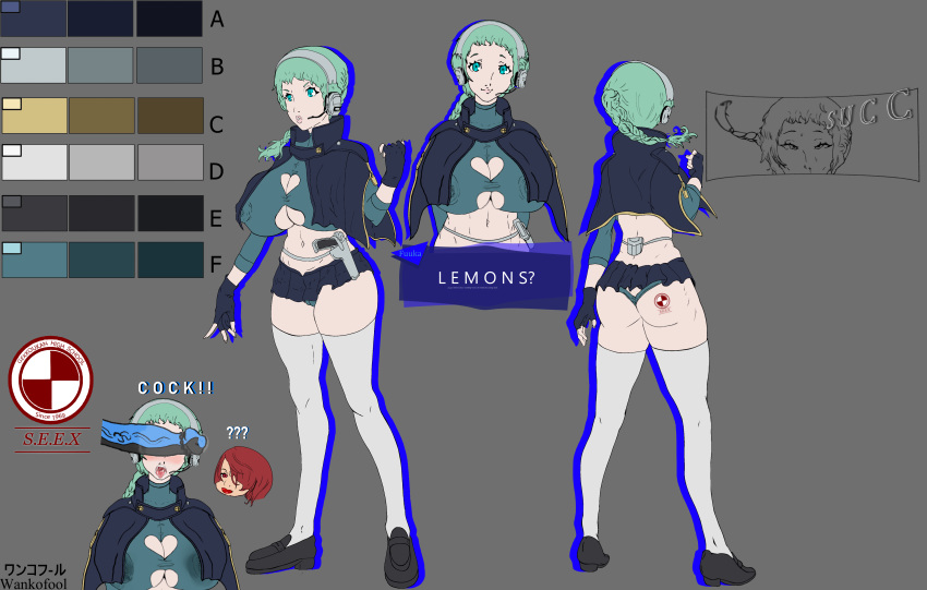 Rule 34 – big breasts blue eyes blue hair character sheet fuuka yamagishi headgear headwear heart cutout huge breasts miniskirt persona persona 3 persona 3 reload thick ass thick thighs wankofool yamagishi fuuka | 9001533