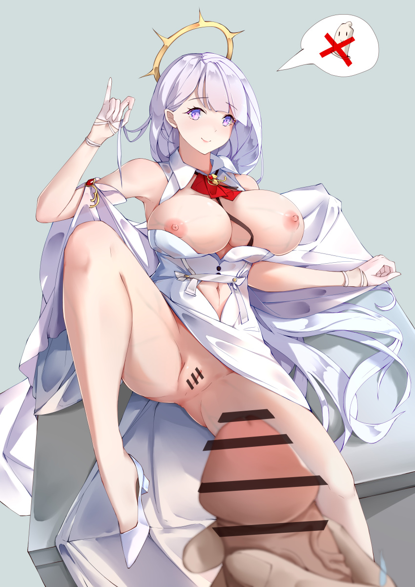 Rule 34 – 1boy 1girls absurdres anus arm rest azur lane bar censor bare shoulders between breasts breasts breasts out censored collar commentary request dress female flower in eye gloves halo high heels highres iridescent light-skinned female light-skinned male light purple hair light skin long hair looking at viewer navel penis pinky out plymouth (azur lane) pov pov crotch pov hands purple eyes pussy red ribbon ribbon royal navy (azur lane) shoes smile speech bubble strap between breasts symbol in eye tareme whatwine white background white collar white dress | 8241938