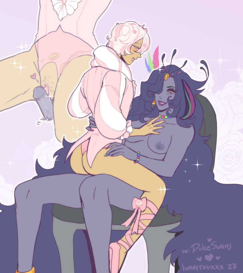 Rule 34 – andromorph big penis clothed clothing cookie run cuntboy dickgirl erection foreplay frottage ftm futa on cuntboy futanari gold eyes grey skin gynomorph happy sex holding waist honeyroux long hair mostly clothed mtf nail polish oc oc x canon penis pink eyes pink hair purple hair pussy sex sitting on lap sitting on person smiling t4t vaginal penetration whipped cream cookie | 8939346