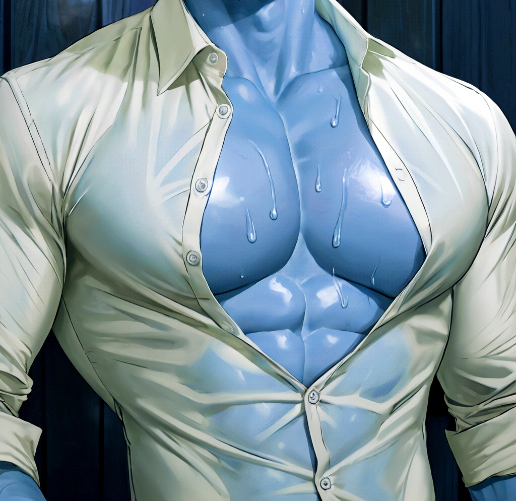 Rule 34 - Ai Generated Blue Body Blue Nipples Blue Skin Cute Male Deity Gay  God Homosexual Krishna Male Male Only Mythology Pecs Religion Transparent  Clothing Unbuttoned Unbuttoned Shirt Wet Wet Body