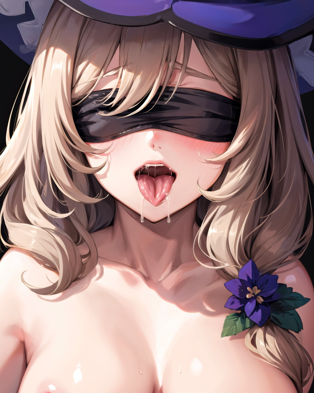 Rule 34 - Ai Generated Big Breasts Blindfold Brown Hair Close-up Dark  Background Drooling Face Focus Horny Imminent Oral Inviting Lisa (genshin  Impact) Nude Open Mouth Oral Invitation Ruft Saliva Tongue Out |