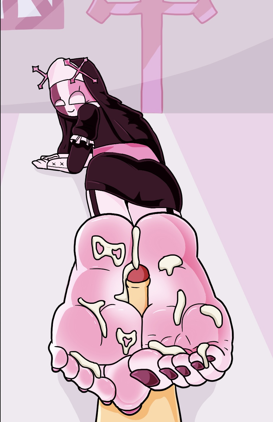 Boyfriend's ecstatic face