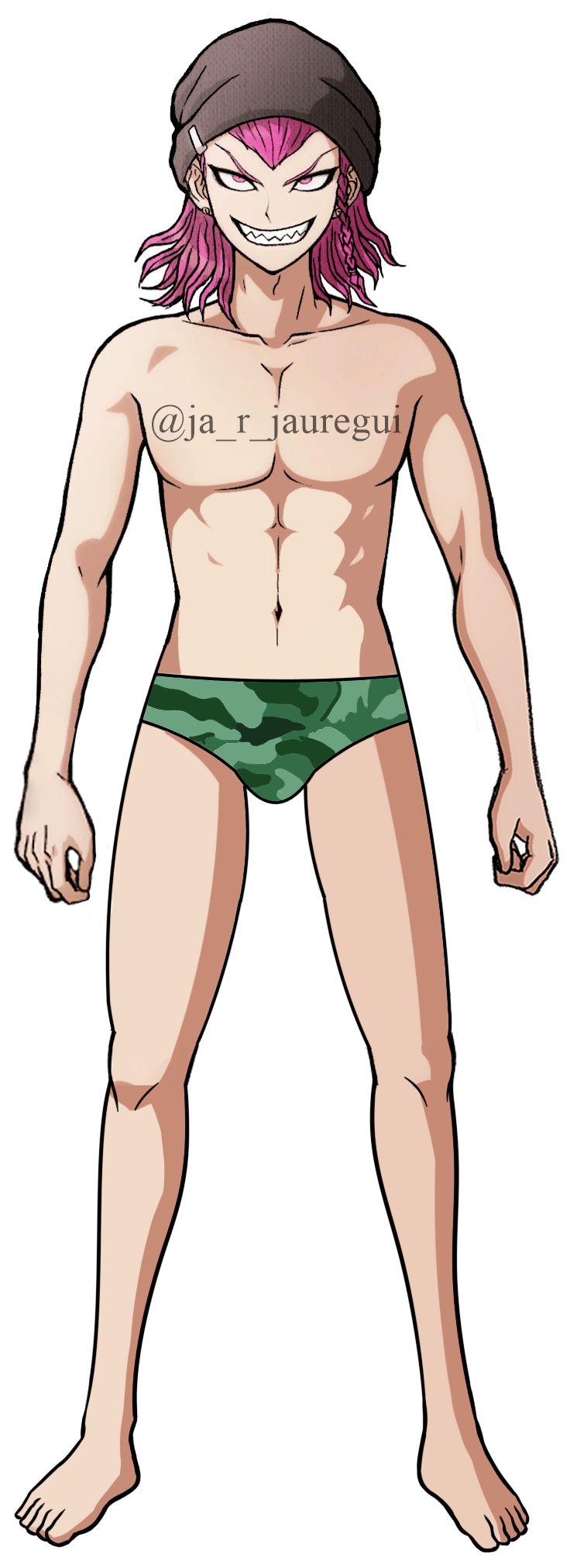 Rule 34 - Almost Naked Danganronpa Danganronpa 2: Goodbye Despair Edit Gay  Hat Ja R Jauregui Kazuichi Souda Male Male Only Pink Hair Shark Teeth  Speedo Swimsuit Underwear | 9106731