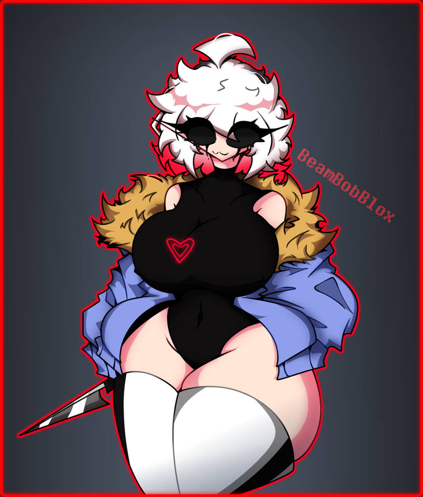 Rule 34 - 1girls 2d :3 Beambobblox Big Breasts Breasts Female Female Focus  Female Only Hair Jacket Killer Sans Killer Sans (fan Character) Knife Rule  63 Sans Solo Tagme Thick Thighs Thighs