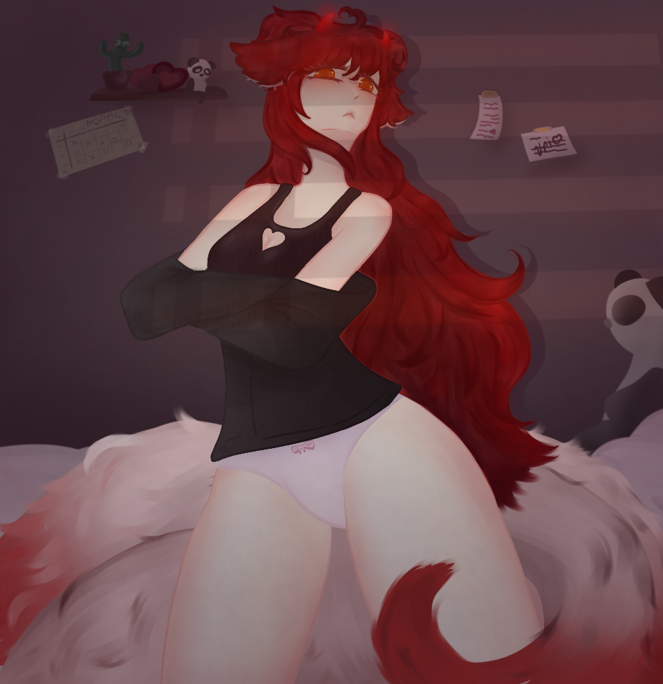 Rule 34 – animal ear eyes female furry hair kitsune long nopalsito orange paizuri pantis tail uni(uni44x) uni44 uni44x | 9136502