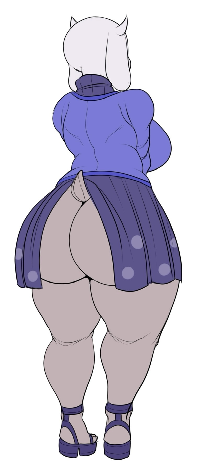 Rule 34 - Anthro Ass Focus Ass View Back View Big Ass Big Ears Deltarune  Detnox Edit Horns Milf Screenshot Screenshot Edit See-through Pantyhose  Skirt Tail Thick Ass Thick Thighs Toriel Undertale