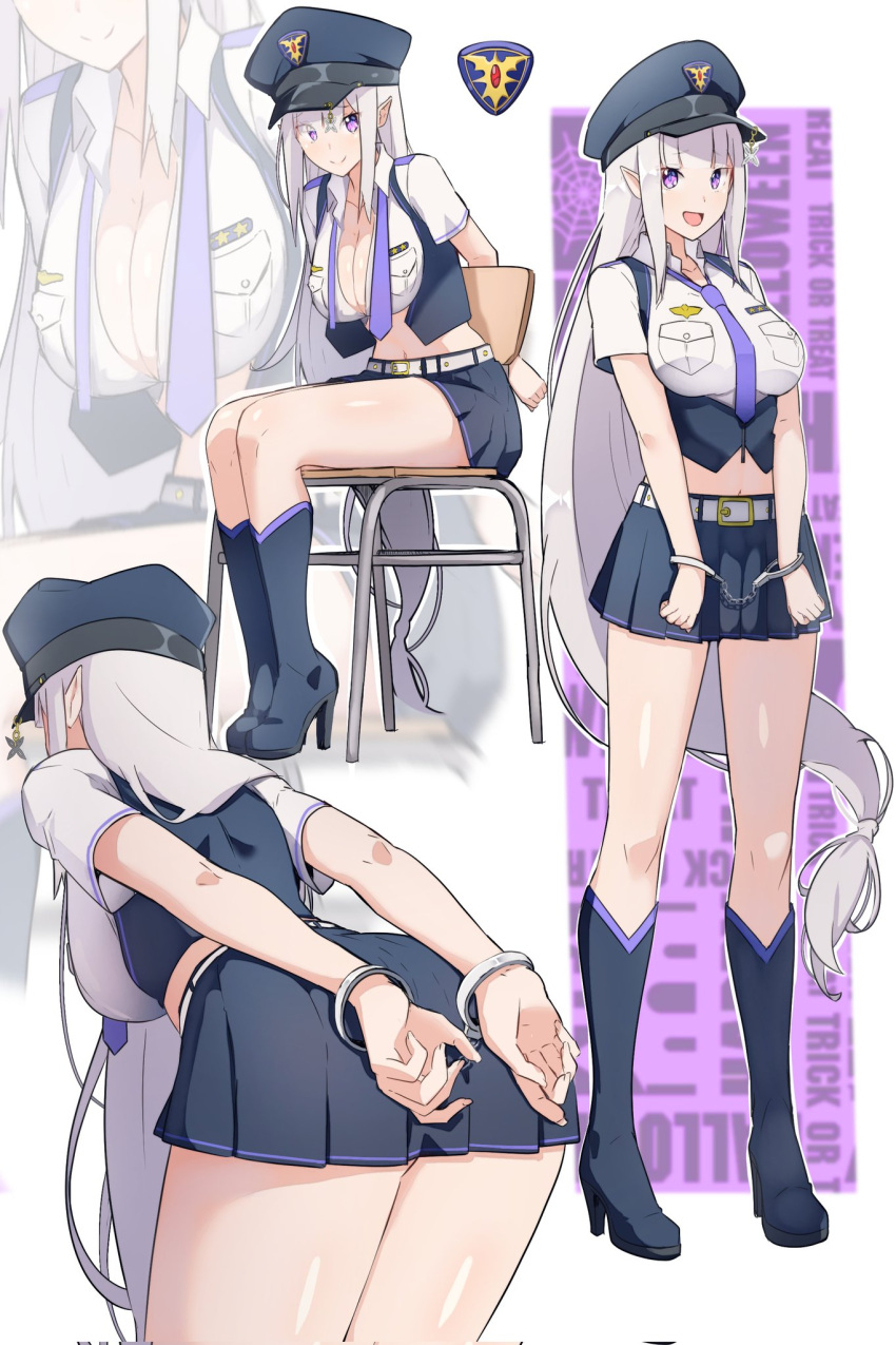 Rule 34 – 1girls ass focus back view barto butt focus cleavage elf elf ears elf female emilia (re:zero) exposed belly handcuffed handcuffs police officer police uniform policewoman re:zero kara hajimeru isekai seikatsu short skirt silver hair sitting smile solo solo female solo focus standing thighs tummy unbuttoned unbuttoned shirt zerobarto | 9158112