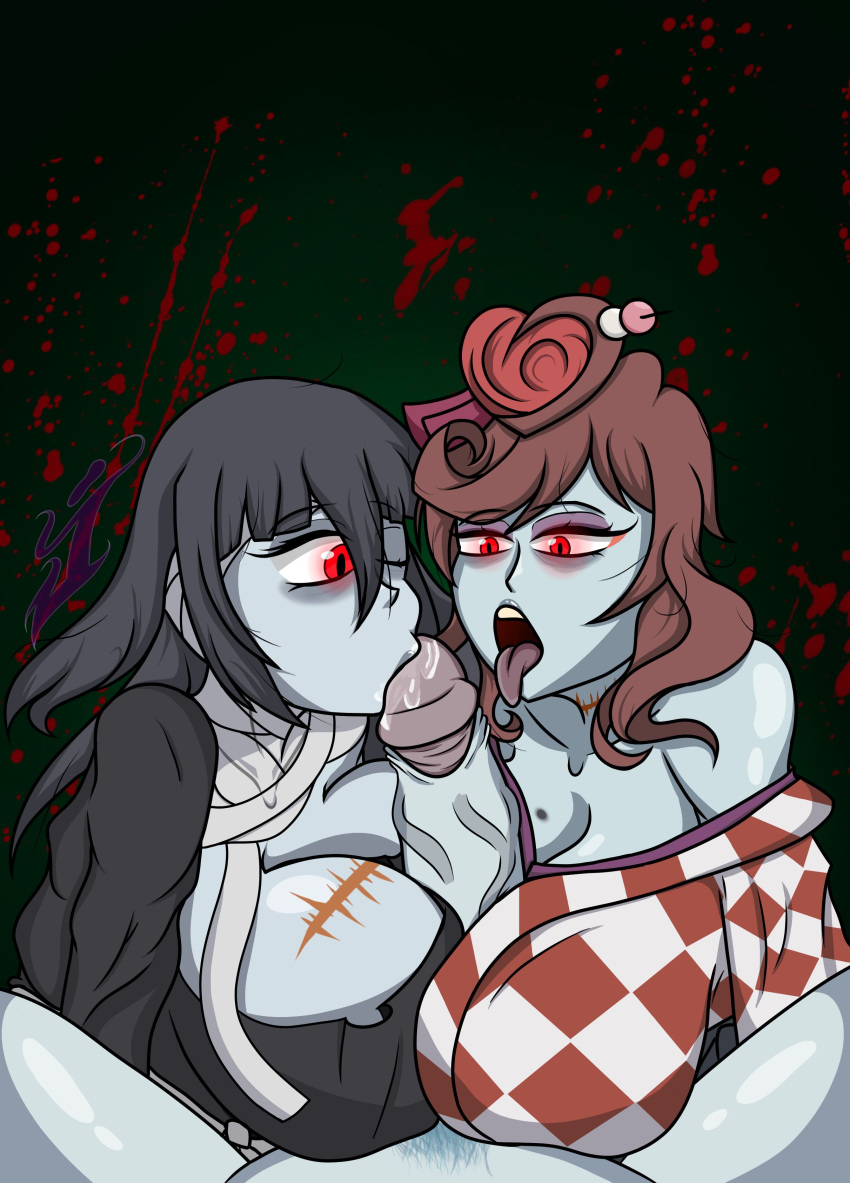 Rule 34 – 1boy 2girls age difference artist request bangs big breasts big penis blue skin breasts brown hair clothed clothing double paizuri duo focus erection female female focus femboy femboy on female fully clothed go masao (zombieland saga) hoshikawa lily humanoid humanoid penis long hair nude older female paizuri penis prostitute source request the jimster tongue tongue out yamada tae yuugiri (zombie land saga) zombie zombieland saga | 7019731