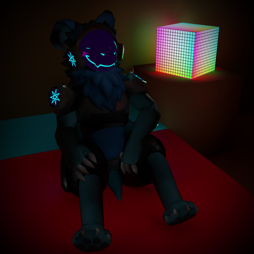 Rule 34 – 3d (artwork) absurd res anthro bed black pawpads blue body blue eyes blue fur blush claws cube (object) digital media (artwork) floppy ears fur furniture genitals glowing tail tip hi res hypabeast ad hyper (hypabeast) lamp looking at viewer machine male missing texture on bed one eye closed pawpads penis protogen protogen armor protogen visor septagram sitting sitting on bed solo tapering penis teal body teal fur teal penis vignette wink winking at viewer | 9114810