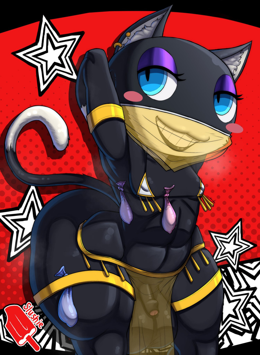 Rule 34 – anthro ass atlus bandana belly dancer belly dancer outfit big ass big butt bikini top black body black fur blue eyes bulge condom condom accessories condom balloon feline femboy filled condom flaccid penis fur huge ass huge butt male male only micro bikini micro bikini top morgana (persona) neckerchief penis persona persona 5 persona 5 royal slushiebest steam steaming body tail thick thighs thighhighs tuxedo cat uncircumcised uncircumcised penis uncut uncut penis white fur wide hips | 9088813