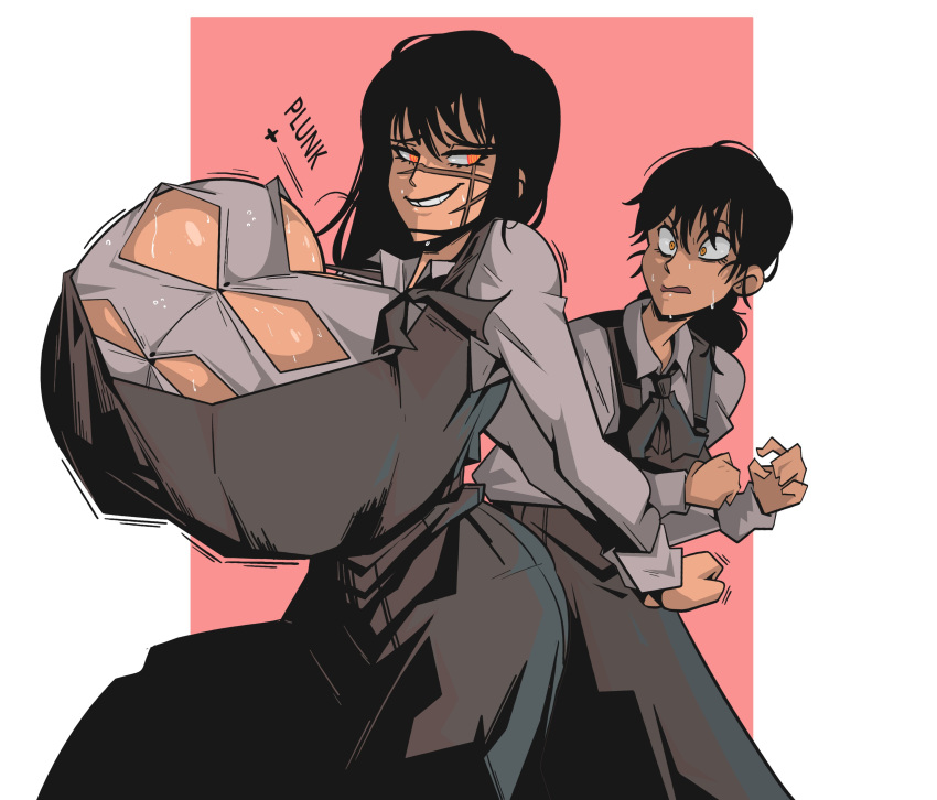 Rule 34 – breast growth breasts breasts bigger than head bursting breasts chainsaw man face scar growth huge breasts large breasts massive breasts mitaka asa scars school uniform shounen jump smug sweat tagme wardrobe malfunction wolfafterhours yoru (chainsaw man) | 9128191