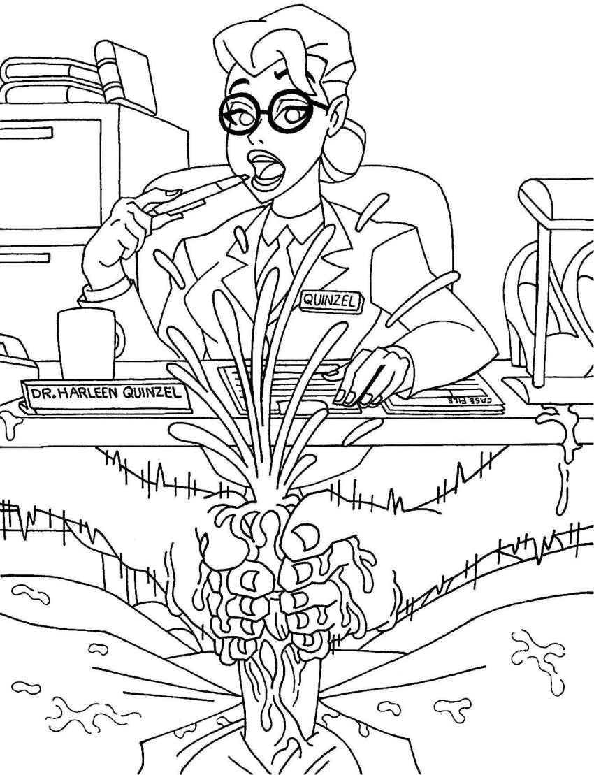 Rule 34 – arkham asylum batman: the animated series cumshot dc doctor doctor on patient exposed panties footjob footjob under table glasses harleen quinzel inmate male pov office chair pleasure face psychologist shoes removed under desk under the table unknown male | 9257045