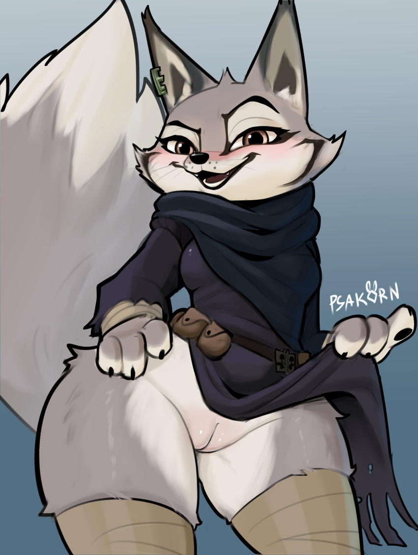 Rule 34 – absurd res anthro bottomless bottomless anthro bottomless female breasts canid canine clothed clothing clothing lift corsac fox digital media (artwork) dreamworks female fox fur genitals grey body hi res kung fu panda looking at viewer mammal open mouth psakorn tnoi pussy scarf shirt shirt lift simple background smile solo tail topwear zhen (kung fu panda) | 9164274