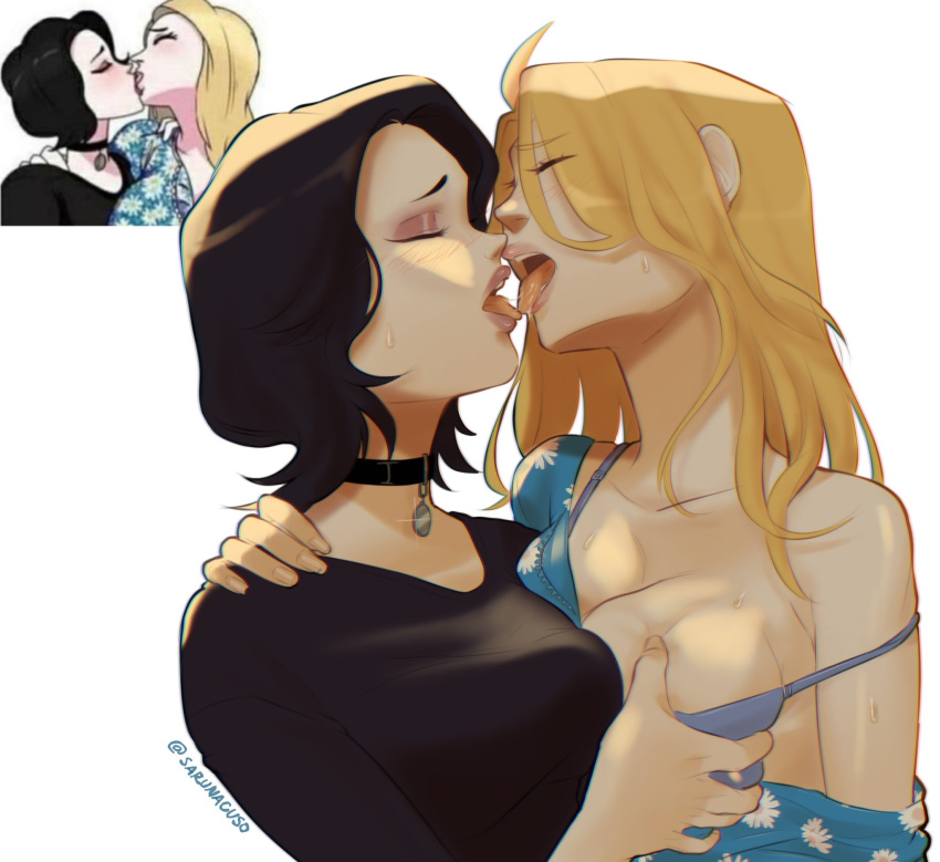 Blonde Hentai Lesbian French Kissing - Rule 34 - Black Hair Blonde Hair French Kiss French Kissing Grabbing  Breasts Lesbian Kiss Lesbian Sex Sloppy Kiss Wojak Wojak Comics Yuri Yuri |  9130690