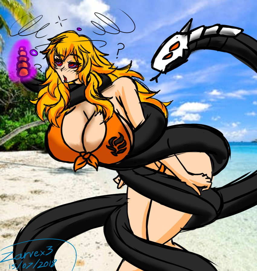 Rule 34 – ? beach big breasts bikini blonde hair coiling constriction grimm (rwby) huge breasts hypnosis mind control ocean outdoors outside restrained rwby snake spiral eyes wrapped write a good story in the comments yang xiao long zarvex3 | 9203181