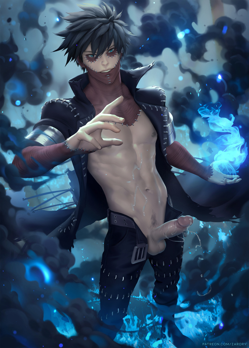 Rule 34 – abs big cock big penis black coat black hair black pants black pubic hair blue eyes blue flame boku no hero academia cum on body cum on penis dabi male only my hero academia scars smoke solo male touya todoroki unbuckled belt unbuttoned pants zarory | 9230990