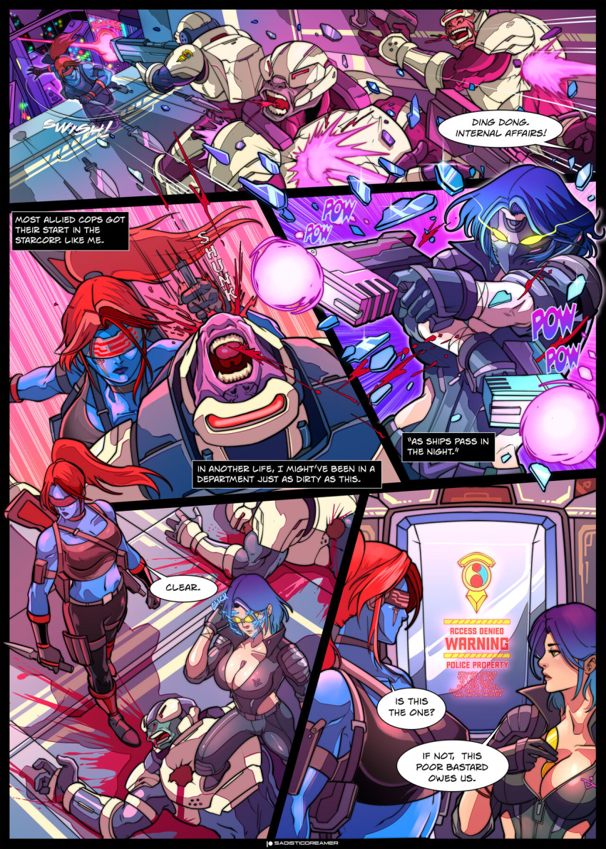 Rule 34 – action action girl alien alien human alien humanoid alienfucker aliens assassin blood blue hair blue skin comic comic page cyberpunk future futuristic graphic novel monster monsters nyda (yuki space assassin) sadisticdreamer sci-fi sci fi science fiction skyfantasy space marines spaceship story tagme violence yuki (yuki space assassin) yuki space assassin yukiverse | 9140327
