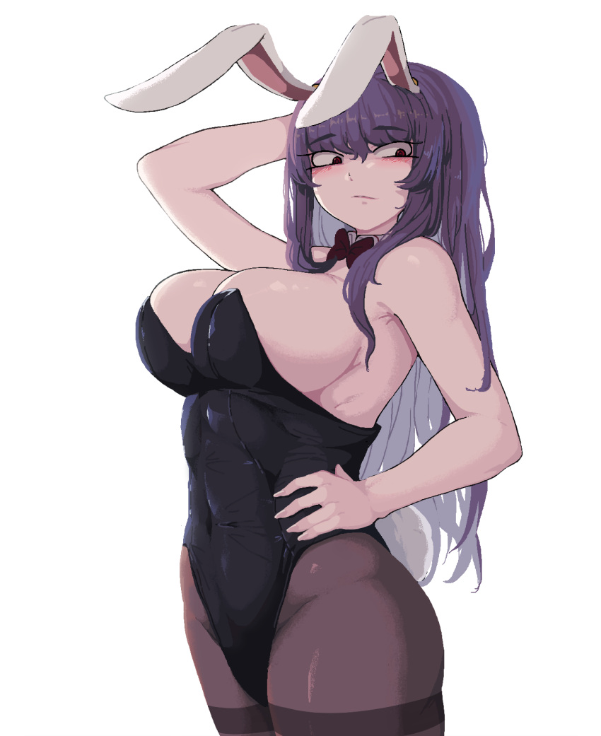 Rule 34 - 1girls 2d Bare Shoulders Belly Button Big Breasts Blush Breasts Bunny  Costume Bunny Ears Bunny Girl Bunny Suit Bunnysuit Female Humanoid Long  Hair Purple Hair Red Eyes Reisen Udongein