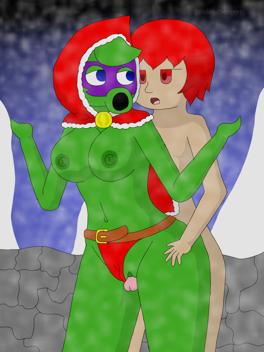 Green Shadow walking away a mysterious aura surrounding her