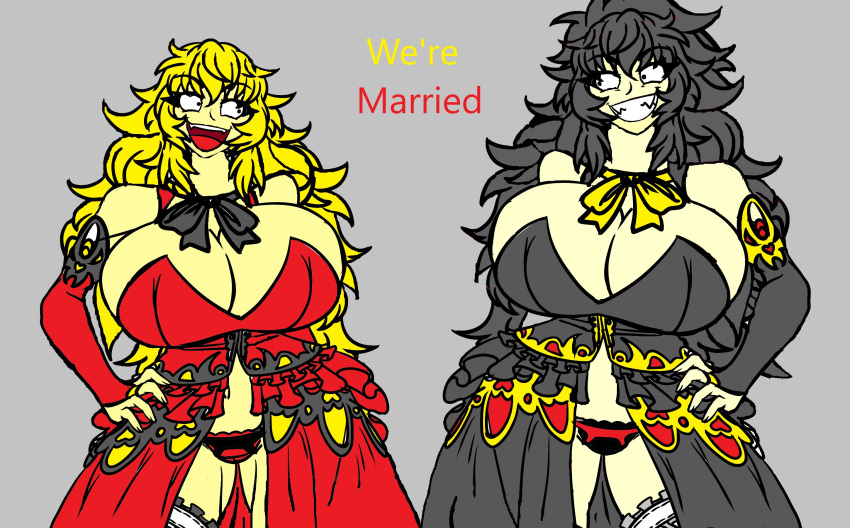 Rule 34 – big breasts color colored edit edited huge breasts incest incest marriage looking at another looking at partner mother and daughter raven branwen rwby smile smiling thick thighs wedding dress wedding ring write a good story in the comments yang xiao long zarvex3 | 9209766