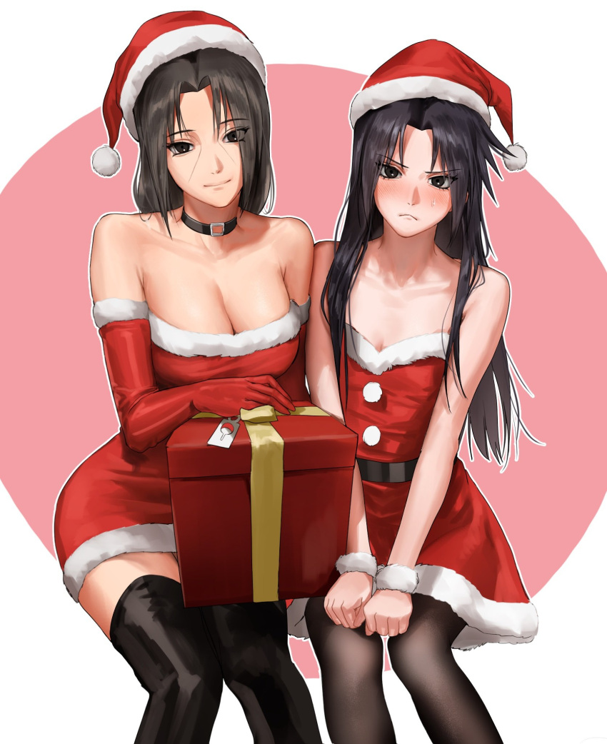Rule 34 – 2girls black eyes black hair black thighhighs blush breasts brown hair christmas closed mouth denggu 5 dress genderswap genderswap (mtf) gift highres long hair medium breasts multiple girls naruto naruto (series) pantyhose red dress red headwear rule 63 santa dress sasuke uchiha sasuko siblings sisters smile thighhighs uchiha itachi uchiha sasuke | 9154322