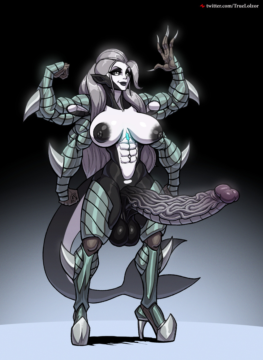 Rule 34 – 1futa areolae balls big breasts big penis breasts dickgirl erection futa only futanari huge balls huge cock humanoid humanoid penis long hair monster girl multi arm multi limb nipples nude orca penis solo standing thick thighs truelolzor two tone body veiny veiny penis | 9111699