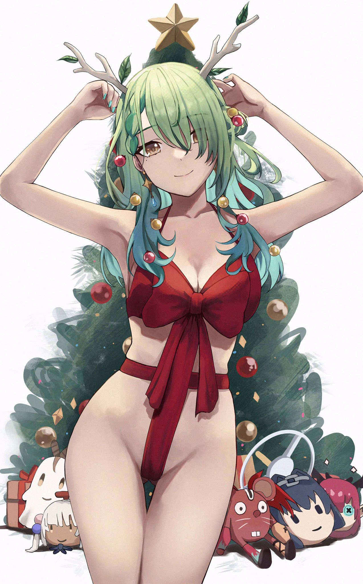 Rule 34 – beauty mark bow bow bikini ceres fauna christmas christmas tree earrings green hair hair over one eye hakos baelz hololive hololive english hololive english -council- hololive english -promise- horns irys looking at viewer mostly nude nail polish nanashi mumei ornament ouro kronii pov simple background single braid tsukumo sana virtual youtuber white background wrapping paper wrappings yellow eyes | 7192901