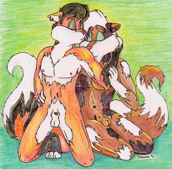 Rule 34 1996 2babes Anthro Canid Canine Closed Eyes Couple Eyes Closed Fox Furry Gay Genitals