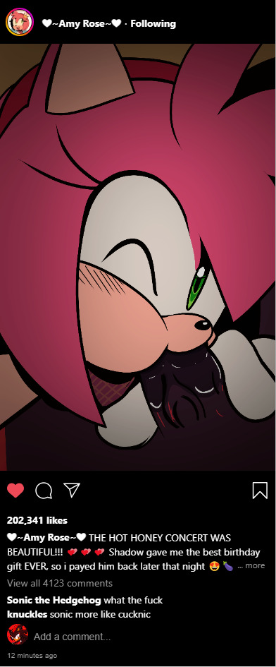 Amy Rose Hentai Blow Job - Rule 34 - 1boy1girl 2d Amy Rose Birthday Black Fur Blowjob Dark-skinned  Male Fellatio Green Eyes Jyga97 Knuckles The Echidna Oral Pink Fur Pink  Hair Sega Selfie Shadow The Hedgehog Sonic (series)